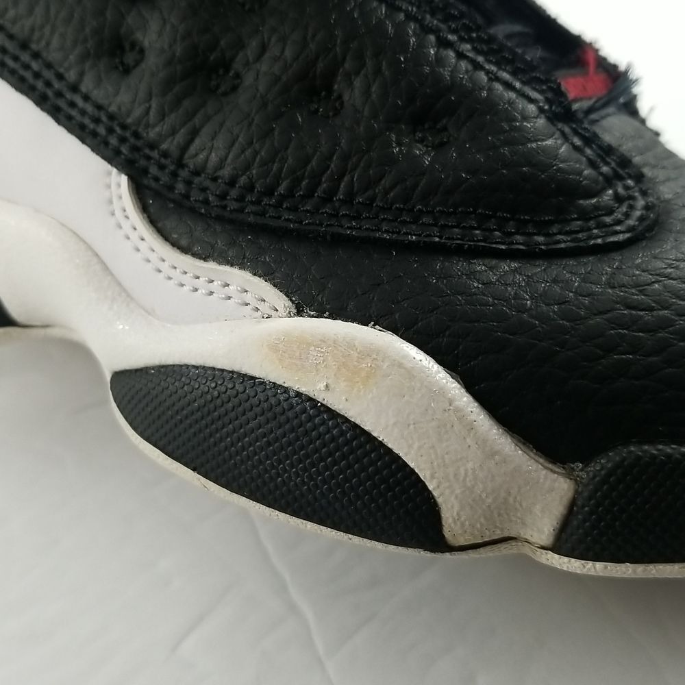 Jordan 13 Retro Black White Gym Red Kids Sneakers Size 1.5Y S629 - Picture 10 of 10